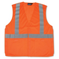S320 ANSI Class 2 Mesh Economy Break-Away Hi Viz Orange Vest (Medium)